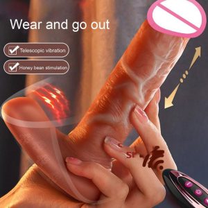 Dương vật rung thụt tự động gắn quần lót