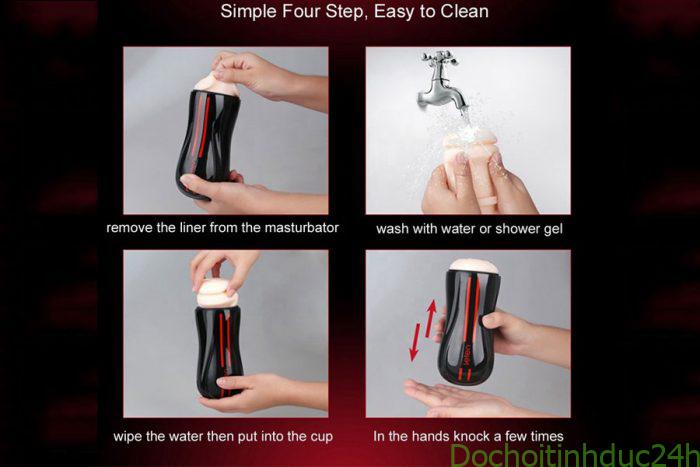 Âm đạo giả dạng cốc leten sạc pin