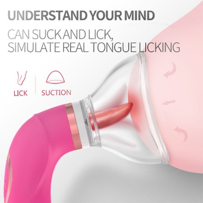 Lưỡi rung lắc hút âm đạo 2 đầu rung liếm