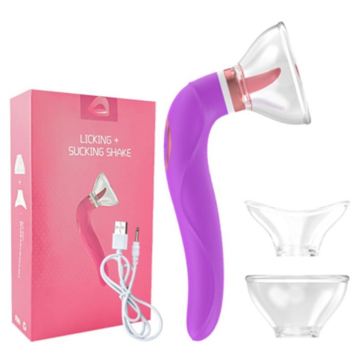 Lưỡi rung lắc hút âm đạo 2 đầu rung liếm