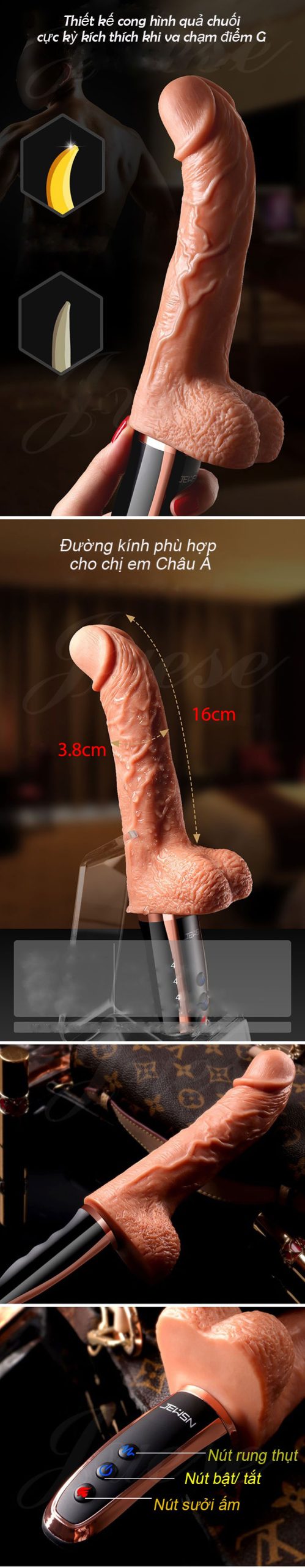 Đồ Chơi Sinh Lý Nữ Rung Thụt Màu Sậm