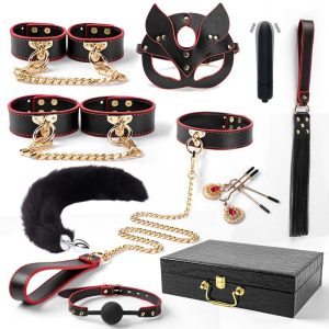 Bộ Đồ Chơi Bạo Dâm BDSM Chất Liệu Da Bò Bền Bỉ